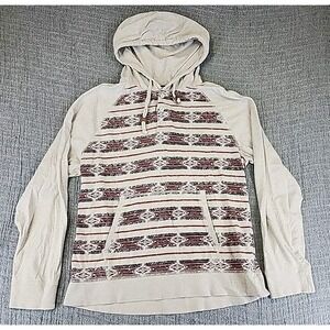 Ruff Hewn Mens Medium Sweater Cotton Knit Aztec 90s Y2K Gray Multicolor Hoodie